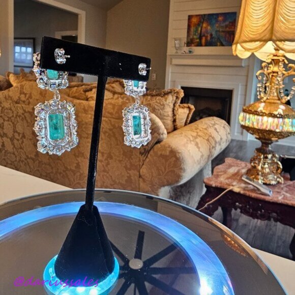 Jewelry - Paraiba Tourmaline Emerald Earrings